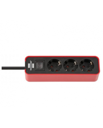 Brennenstuhl Ecolor power strip 3-fold red - / black