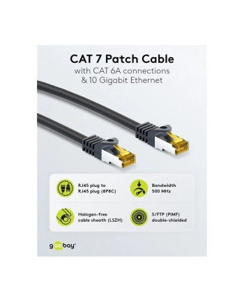 goobay Patch cable SFTP m.Cat7 black 3,00m - LSZH nr 2