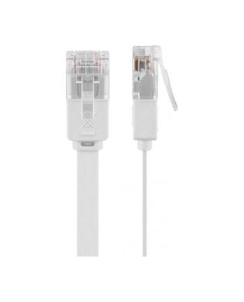 goobay Patch cable Cat6 U/UTP flat white 1,0m