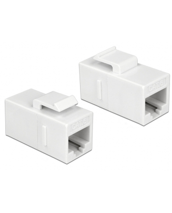 DeLOCK Keystone RJ45 Bu/Bu Cat.6 white - UTP