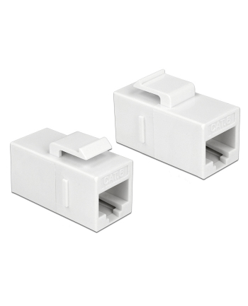 DeLOCK Keystone RJ45 Bu/Bu Cat.6 white - UTP