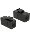 DeLOCK Keystone RJ45 Bu/Bu Cat.6 black - nr 1