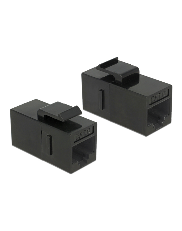 DeLOCK Keystone RJ45 Bu/Bu Cat.6 black główny