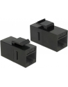 DeLOCK Keystone RJ45 Bu/Bu Cat.6 black - nr 5