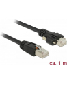 DeLOCK Patch cable m. Schraube Cat.6 1m black - nr 3