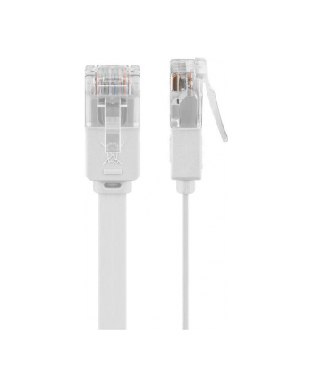 goobay Patch cable Cat6 U/UTP flat white 0,5m
