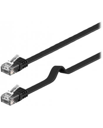 goobay Patch cable Cat6 U / UTP flat black 1,0m