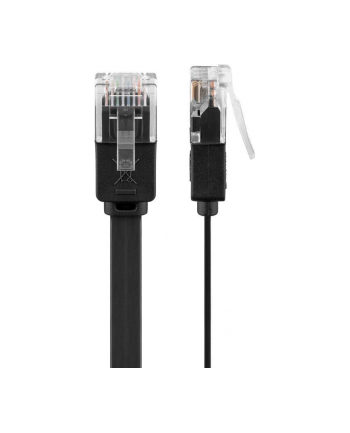 goobay Patch cable Cat6 U/UTP flat black 2,0m