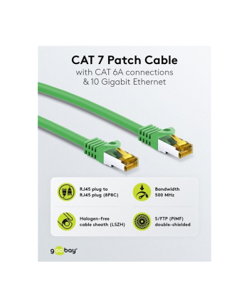 goobay Patch cable SFTP m.Cat7 green 5,00m - LSZH nr 2