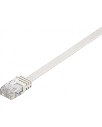 goobay Patch cable Cat6 U/UTP flat white 0,5m