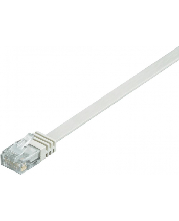 goobay Patch cable Cat6 U/UTP flat white 1,0m