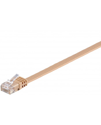 goobay Patch cable Cat6 U/UTP flat brown 10,0m - bright brown