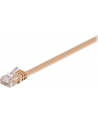 goobay Patch cable Cat6 U/UTP flat brown 5,00m - bright brown - nr 10