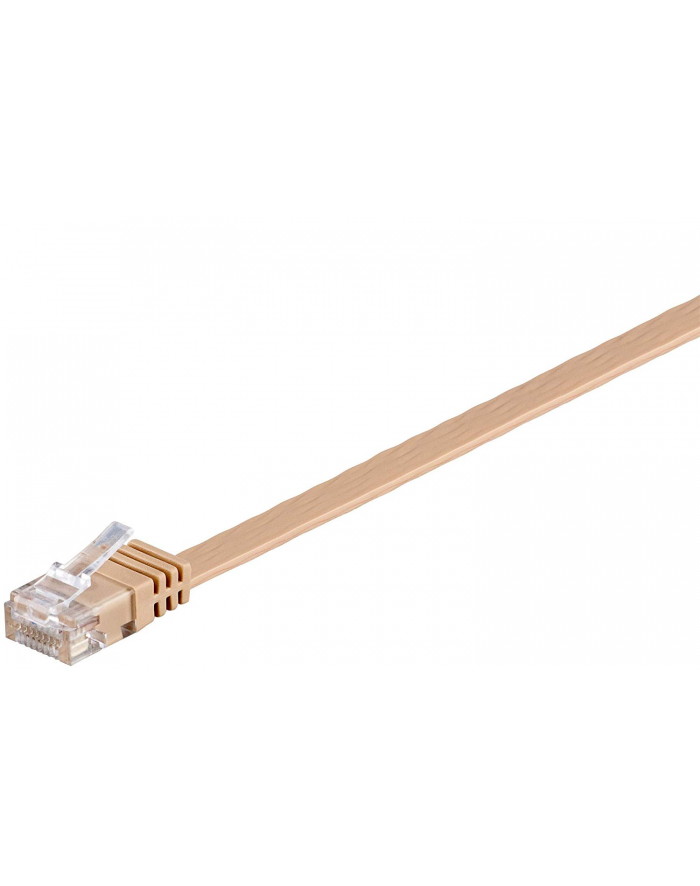 goobay Patch cable Cat6 U/UTP flat brown 5,00m - bright brown główny