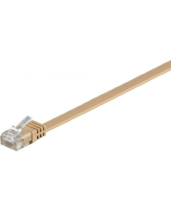 goobay Patch cable Cat6 U/UTP flat brown 5,00m - bright brown