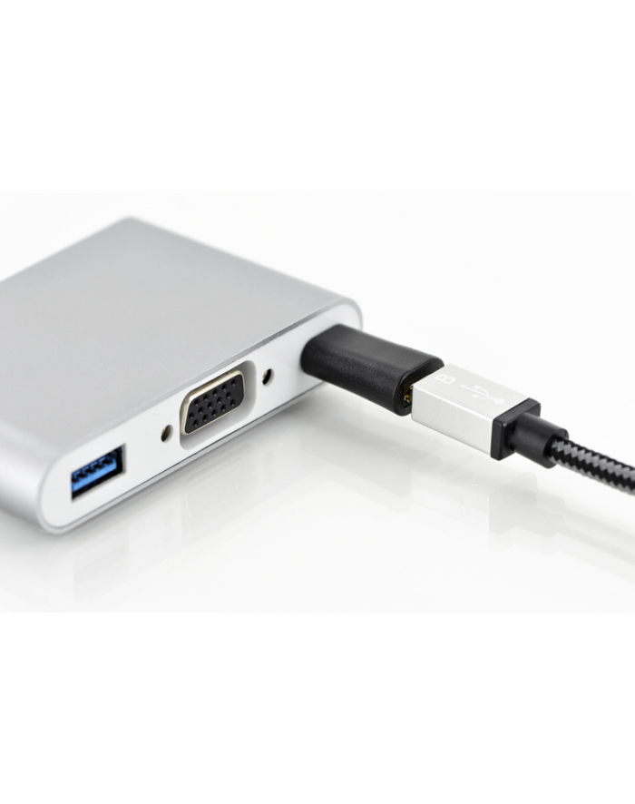 assmann Adapter USB 2.0 HighSpeed Typ USB C/microUSB B M/Ż czarny główny