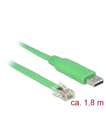 DeLOCK USB2.0 Adapt.>1x RS-232 RJ45 - USB 2.0 Type A St-St.