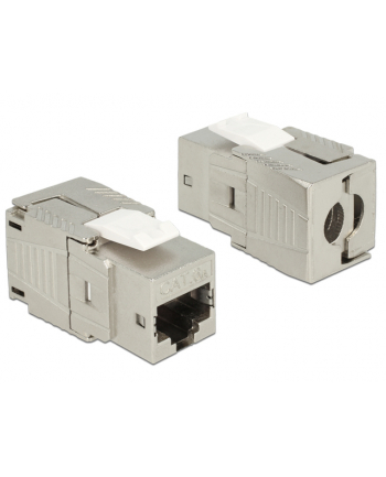 DeLOCK Keystone RJ45 Bu/Bu Cat.6 silver