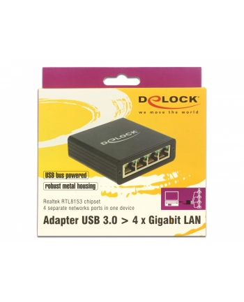 DeLOCK USB3.0 Adapter> 4 x Gigabit LAN nr 1