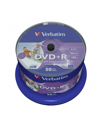 Płytki DVD+R VERBATIM 43512 16X DO NADRUKU FOTO CAKE / 50 sztuk