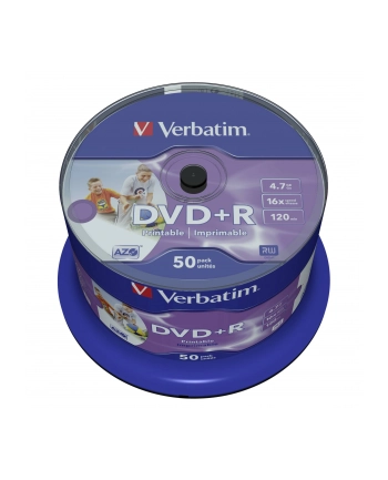 Płytki DVD+R VERBATIM 43512 16X DO NADRUKU FOTO CAKE / 50 sztuk nr 1
