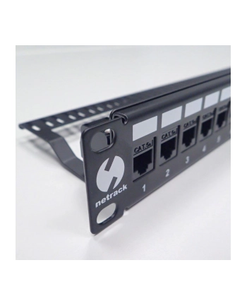 Netrack patchpanel 19'' 24-porty, pusty, czarny nr 1
