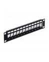 PATCH PANEL 12 PORT 1U DO MODUŁÓW 10'' KEYSTONE CZARNY DELOCK - nr 11