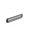 PATCH PANEL 12 PORT 1U DO MODUŁÓW 10'' KEYSTONE CZARNY DELOCK - nr 13