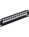 PATCH PANEL 12 PORT 1U DO MODUŁÓW 10'' KEYSTONE CZARNY DELOCK - nr 17