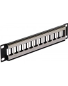 PATCH PANEL 12 PORT 1U DO MODUŁÓW 10'' KEYSTONE CZARNY DELOCK - nr 19