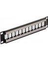 PATCH PANEL 12 PORT 1U DO MODUŁÓW 10'' KEYSTONE CZARNY DELOCK - nr 23