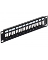 PATCH PANEL 12 PORT 1U DO MODUŁÓW 10'' KEYSTONE CZARNY DELOCK - nr 8