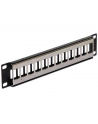 PATCH PANEL 12 PORT 1U DO MODUŁÓW 10'' KEYSTONE CZARNY DELOCK - nr 9