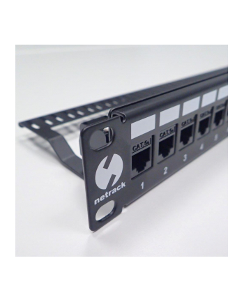 Netrack patchpanel 19'' 24-porty, pusty, czarny