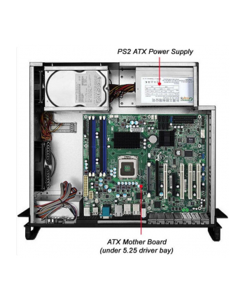 Techly Obudowa serwerowa ATX rack 19'' 4U głębokość 356 mm czarna