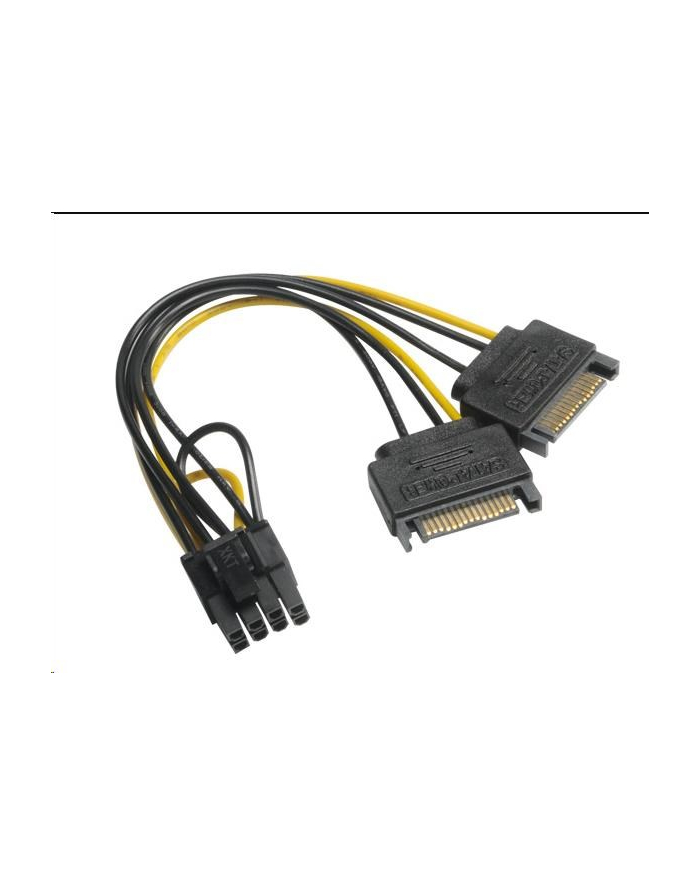 Akasa Adapter SATA power - 6+2pin PCIe główny