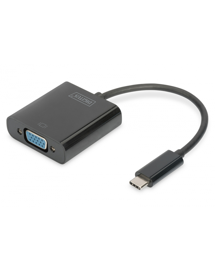 Adapter graficzny VGA 1080p FHD na USB 3.1, czarny, dł. 15cm główny