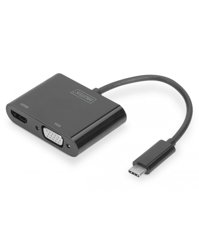 Adapter graficzny HDMI/ VGA 4K 30Hz UHD na USB 3.1 Typ C, z audio, aluminiowy główny