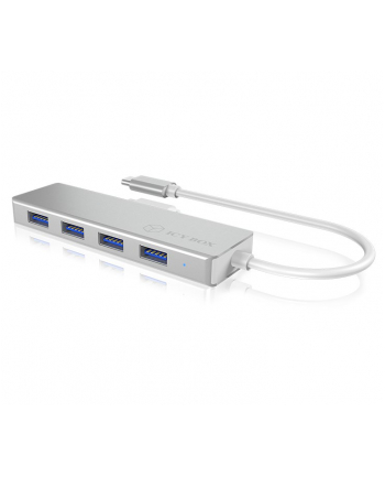 IcyBox 4-portowy Hub USB 3.0, USB Type-C (wejście)