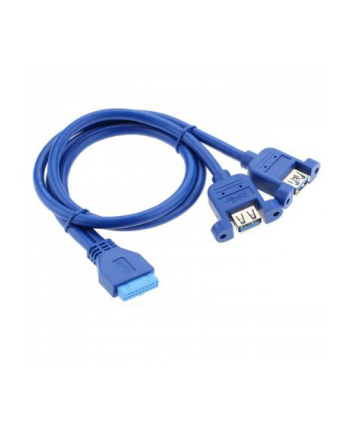 Akyga Adapter with cable AK-CA-62 2x USB 3.0 A (f) / USB 3.0 19-pin header (f)