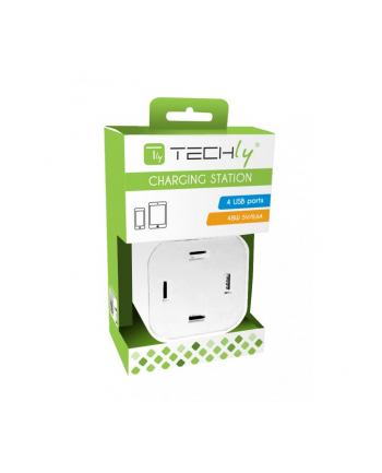 Techly Czteroportowa ładowarka USB 110-240V -> 4x USB 5V do 2.4A (48W/9.6A)