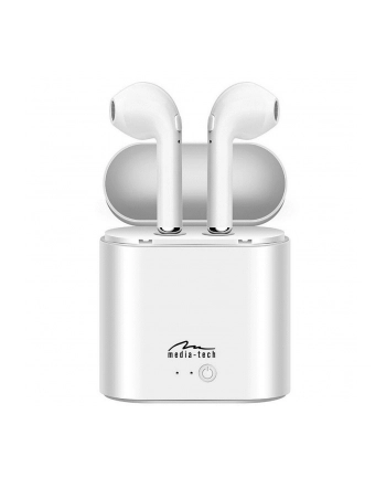 Media-Tech R-PHONES- Bluetooth headset TWS with powerbank. White
