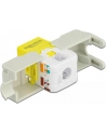 MODUŁ KEYSTONE GNIAZDO RJ45->LSA UTP CAT 6 DO PUSZKI MONTAŻOWEJ ŻÓŁTY DELOCK - nr 20