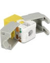 MODUŁ KEYSTONE GNIAZDO RJ45->LSA UTP CAT 6 DO PUSZKI MONTAŻOWEJ ŻÓŁTY DELOCK - nr 25