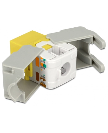 MODUŁ KEYSTONE GNIAZDO RJ45->LSA UTP CAT 6 DO PUSZKI MONTAŻOWEJ ŻÓŁTY DELOCK nr 1