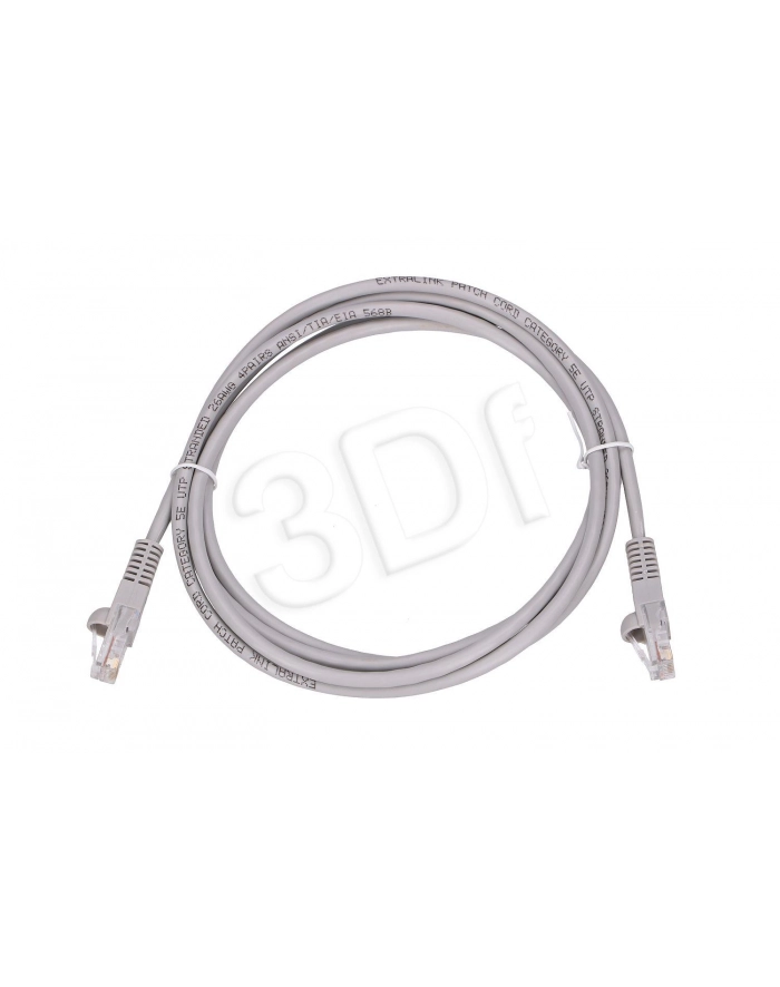 EXTRALINK LAN PATCHCORD CAT.5E UTP 2M TWISTED PAIR BARE COPPER SZARY główny