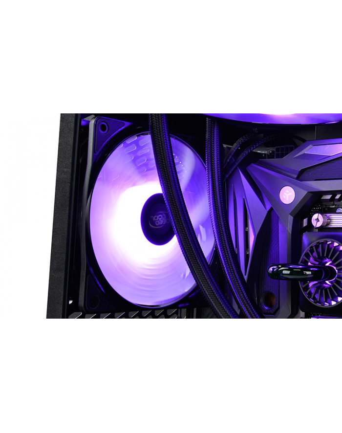 Deepcool wentylator 120mm RF 120 czarno-biały z RGB główny