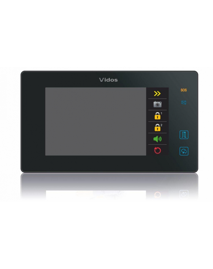 VIDOS M1021B - Monitor 7” z pamięcią / interkom / ekran dotykowy / czarny główny