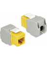 MODUŁ KEYSTONE GNIAZDO RJ45->LSA UTP CAT 6 DO PUSZKI MONTAŻOWEJ ŻÓŁTY DELOCK - nr 11