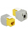 MODUŁ KEYSTONE GNIAZDO RJ45->LSA UTP CAT 6 DO PUSZKI MONTAŻOWEJ ŻÓŁTY DELOCK - nr 12